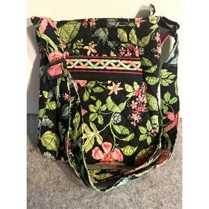 Vera Bradley Black and Green/Pink Cross Body Bag..# 1867